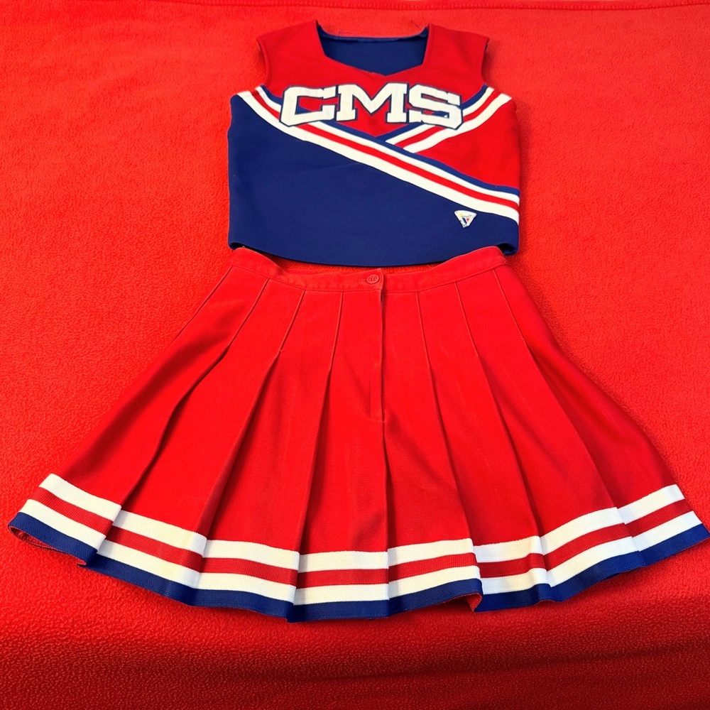 Vintage 90s CMS Varsity Spirit Cheerleader Outfit Uniform USA made Size Small